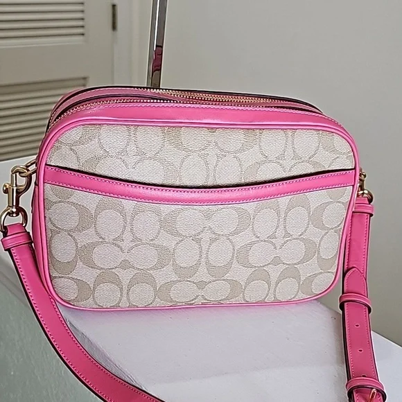 Coach Pink and Tan Crossbody Bag - Picture 11 of 16